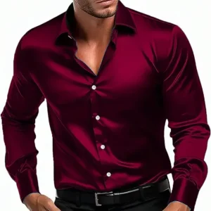 Men Solid Spread Collar Formal Shirt